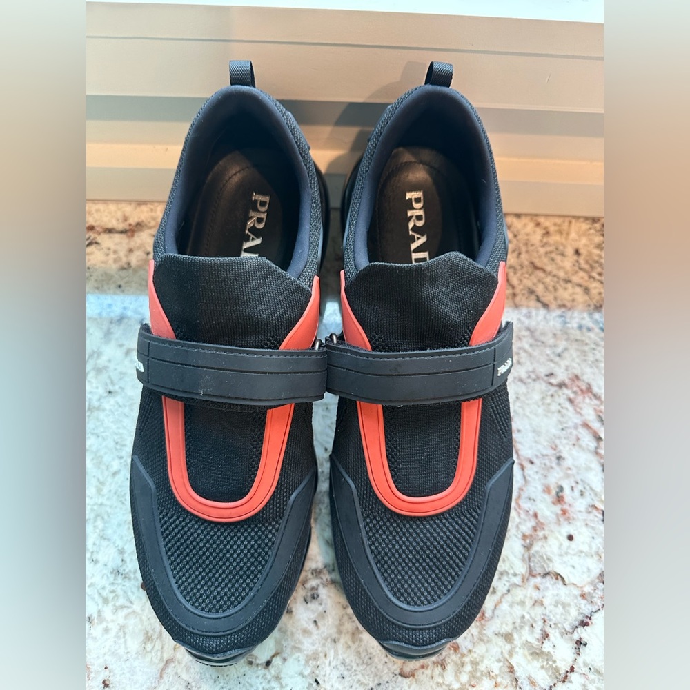 Prada Black and Red Men's Sneakers